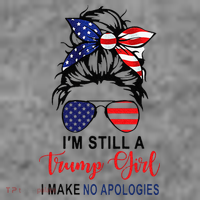 Im Still A Trump Girl Make No Apologies Patriotic American Toddler Hoodie thumb 2