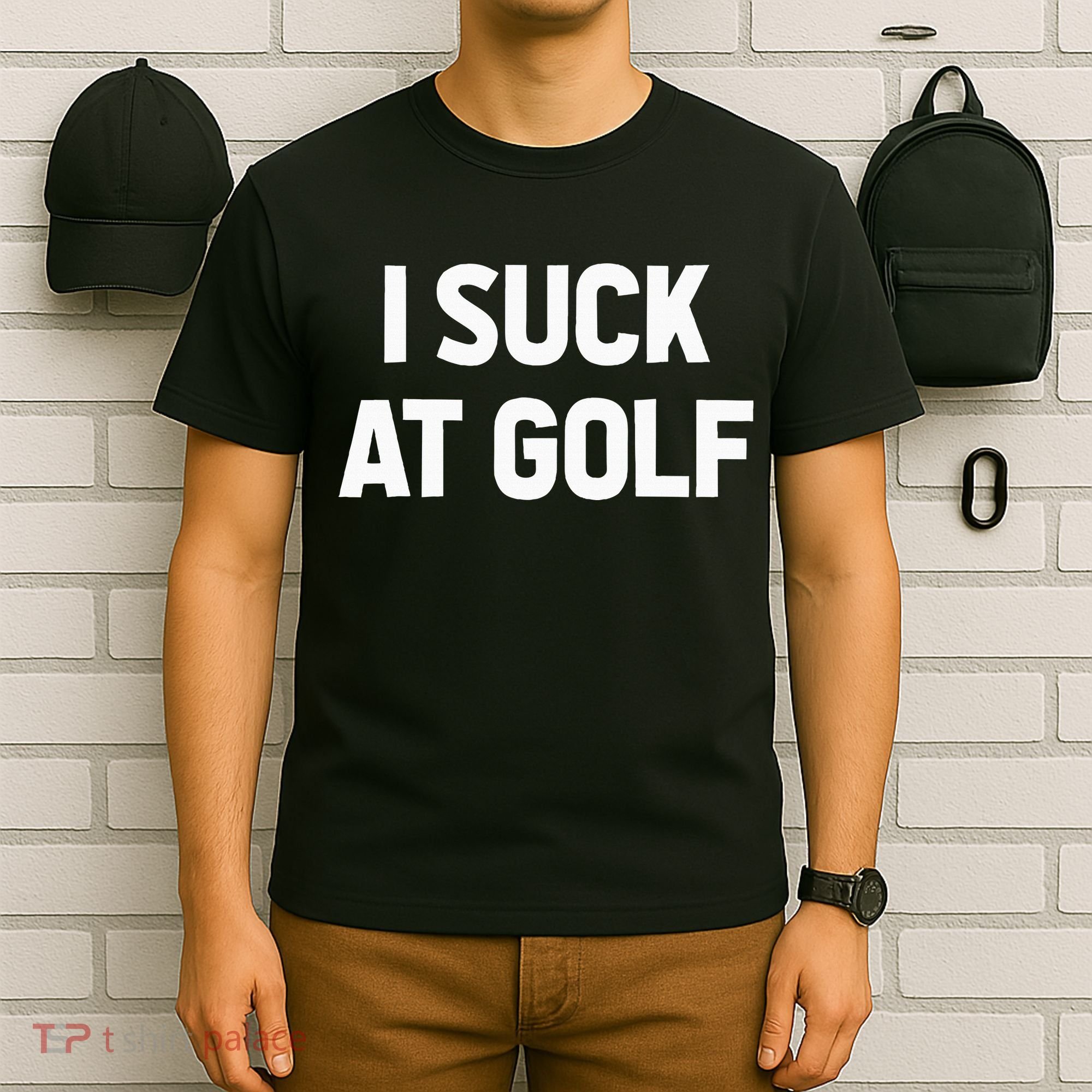 I Suck At Golf Sarcastic Loser Golfers Friend Funny Golfing T-Shirt