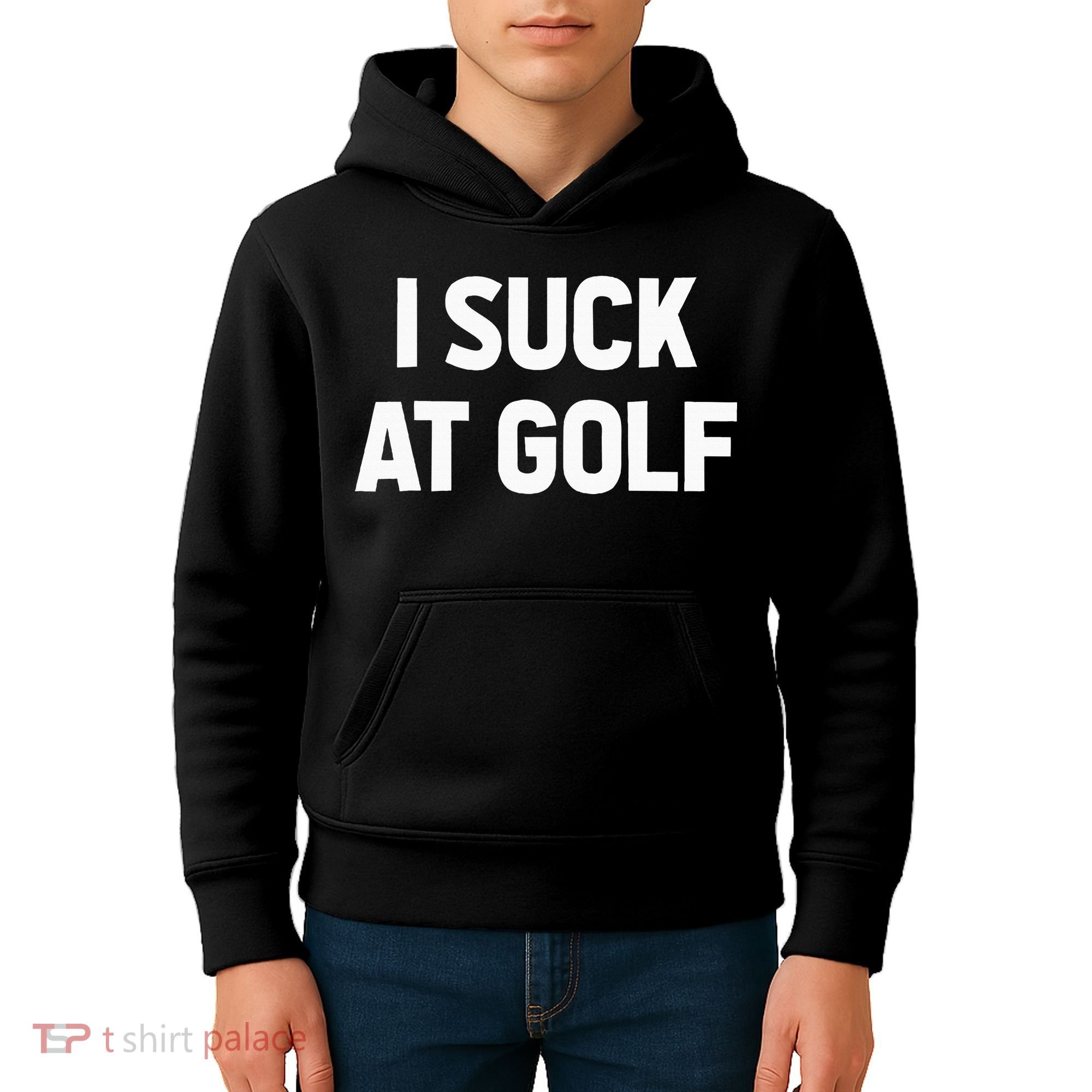 I Suck At Golf Sarcastic Loser Golfers Friend Funny Golfing Kids Hoodie