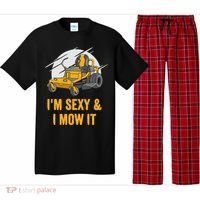 I'm Sexy and I Mow It Funny Ride On Lawn Mower Landscaping Pajama Set thumb 0