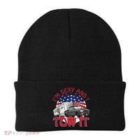 I'm Sexy and I Tow It 5th wheel USA Flag Sunset camping Beanie thumb 0
