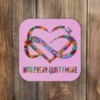 I Sew A Piece Of My Heart Into Every Quilt I Make Coaster thumb 0