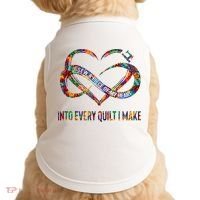 I Sew A Piece Of My Heart Into Every Quilt I Make Doggie Tank thumb 0