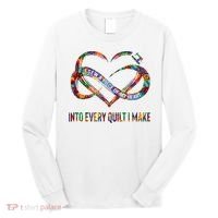 I Sew A Piece Of My Heart Into Every Quilt I Make Long Sleeve Shirt thumb 0