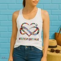 I Sew A Piece Of My Heart Into Every Quilt I Make Women's Tank Top thumb 2