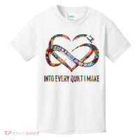 I Sew A Piece Of My Heart Into Every Quilt I Make Kids T-Shirt thumb 0