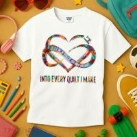I Sew A Piece Of My Heart Into Every Quilt I Make Kids T-Shirt thumb 3