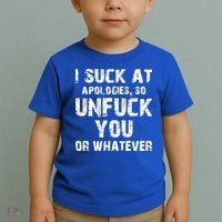I Suck At Apologies So Unfuck You Or Whatever Toddler T-Shirt thumb 2