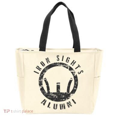Iron Sights Alumni Boot Camp Shooting Marksmanship Veteran Tote Bag