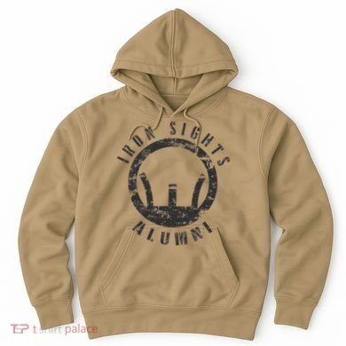 Iron Sights Alumni Boot Camp Shooting Marksmanship Veteran Hoodie