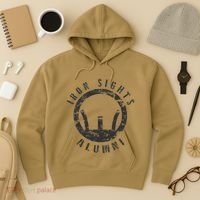 Iron Sights Alumni Boot Camp Shooting Marksmanship Veteran Hoodie thumb 3