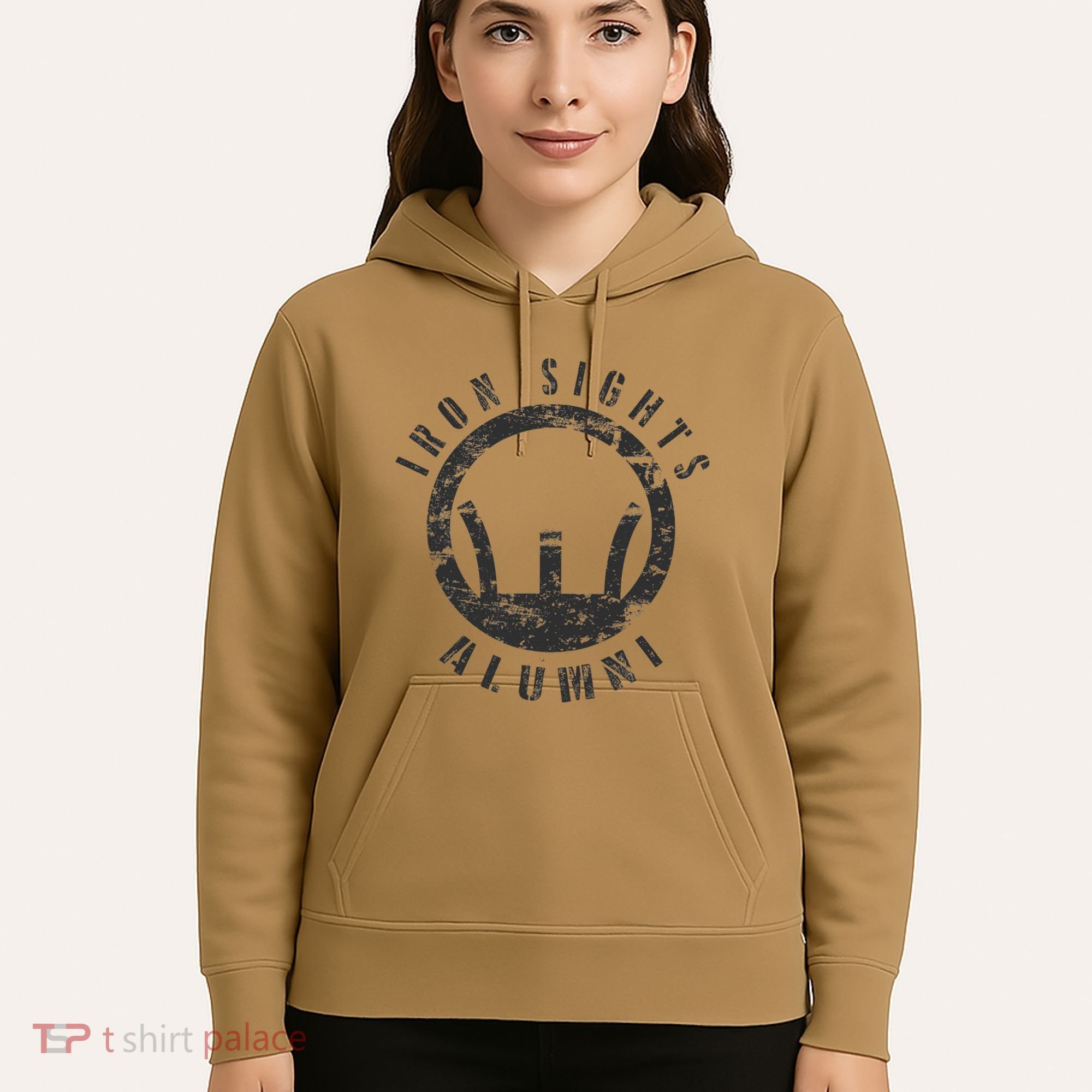 Iron Sights Alumni Boot Camp Shooting Marksmanship Veteran Hoodie