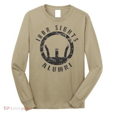 Iron Sights Alumni Boot Camp Shooting Marksmanship Veteran Long Sleeve Shirt