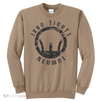 Iron Sights Alumni Boot Camp Shooting Marksmanship Veteran Sweatshirt