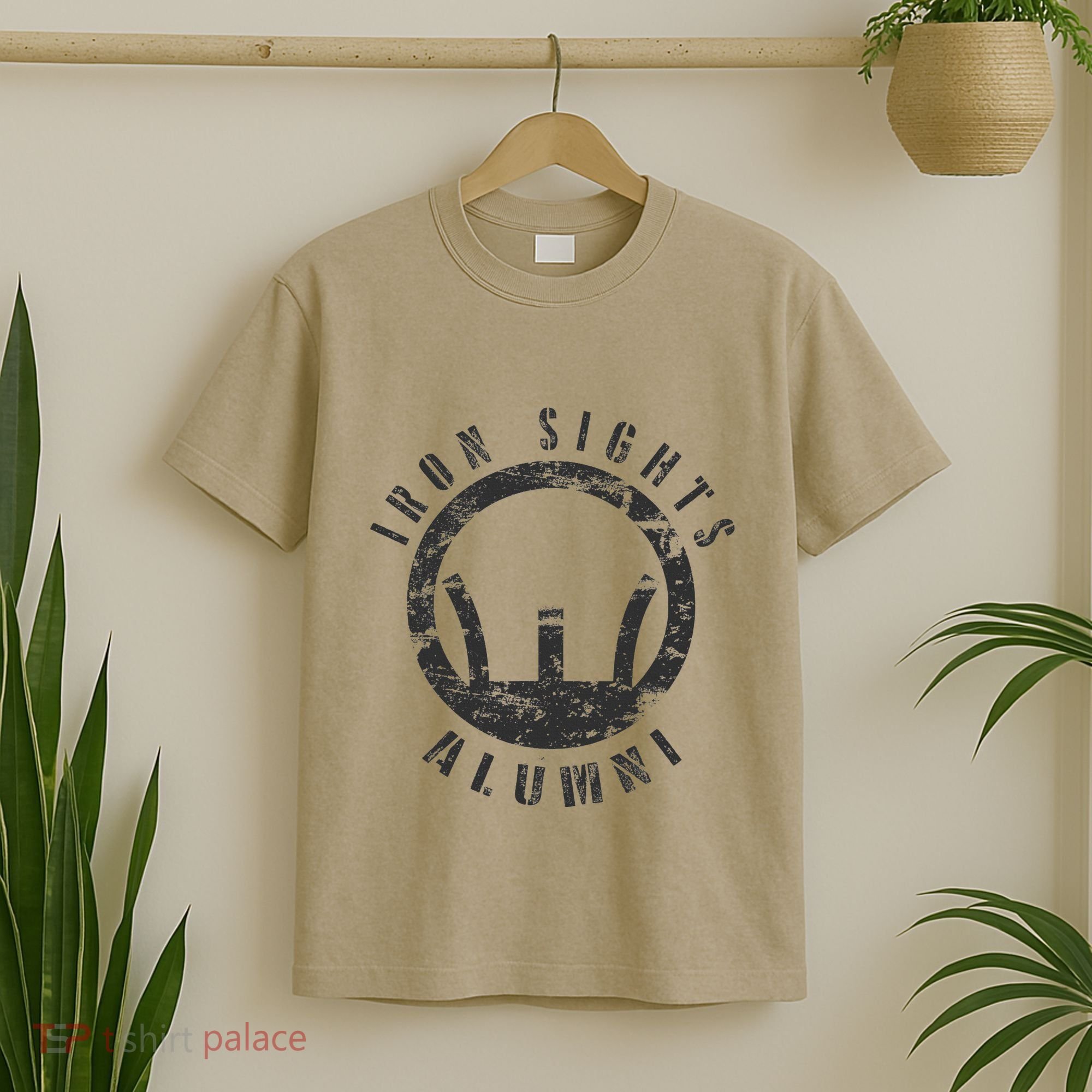 Iron Sights Alumni Boot Camp Shooting Marksmanship Veteran T-Shirt