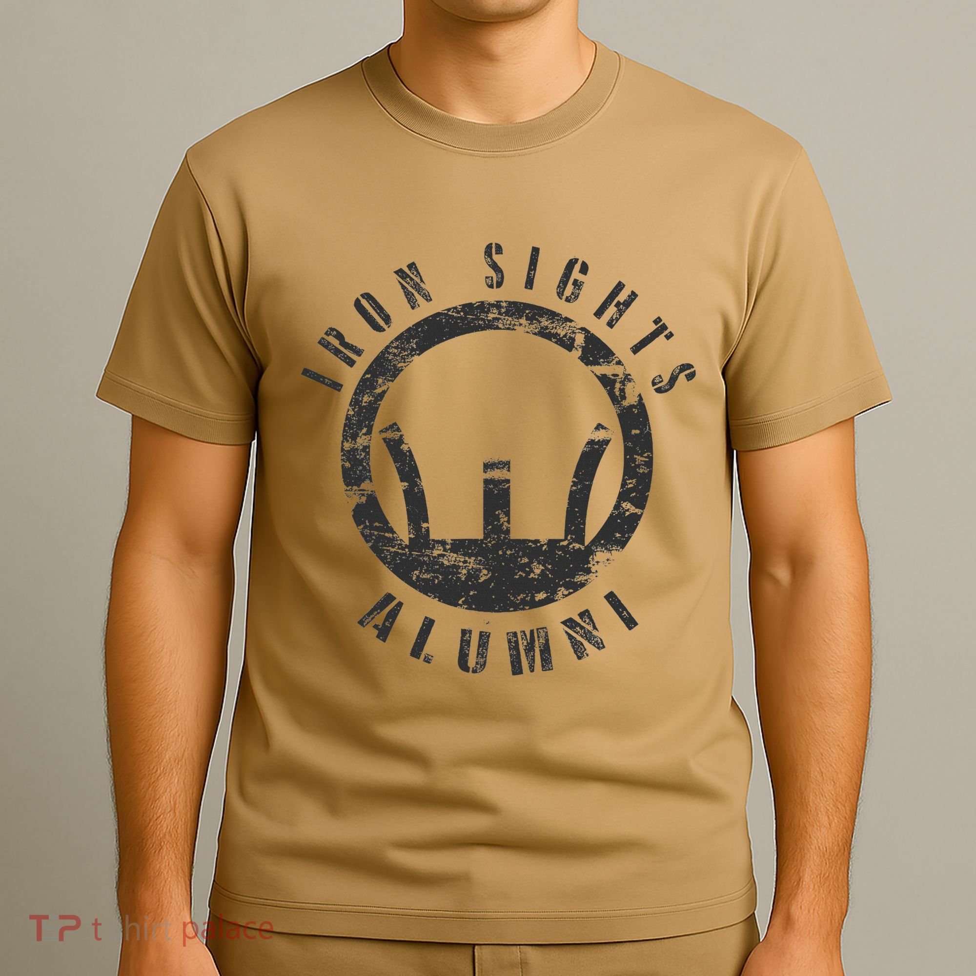 Iron Sights Alumni Boot Camp Shooting Marksmanship Veteran T-Shirt