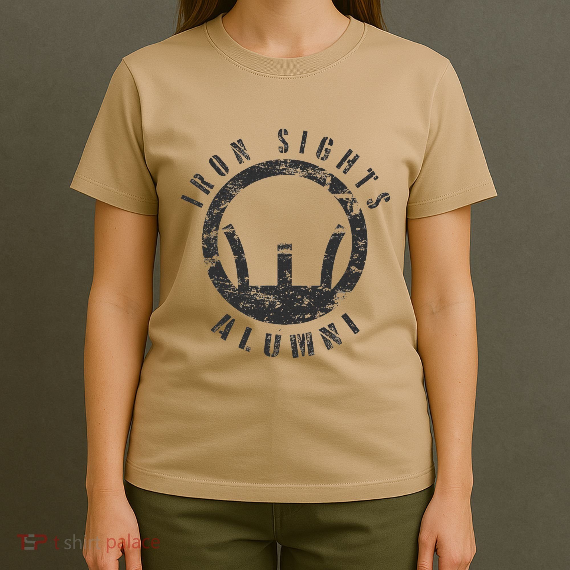 Iron Sights Alumni Boot Camp Shooting Marksmanship Veteran T-Shirt