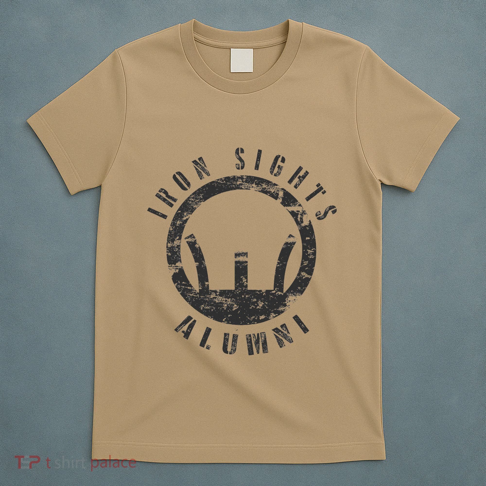 Iron Sights Alumni Boot Camp Shooting Marksmanship Veteran T-Shirt