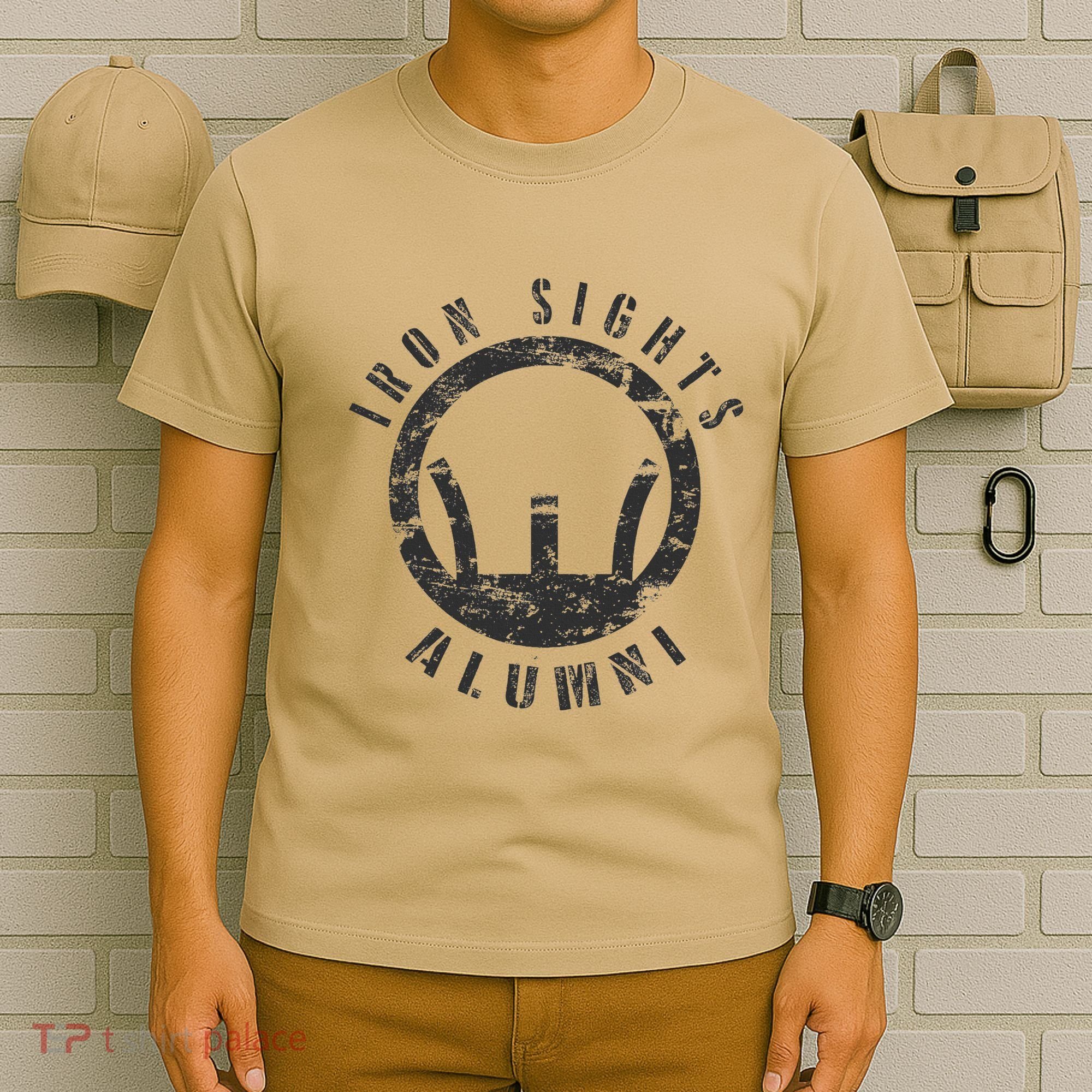 Iron Sights Alumni Boot Camp Shooting Marksmanship Veteran T-Shirt