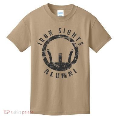 Iron Sights Alumni Boot Camp Shooting Marksmanship Veteran Kids T-Shirt