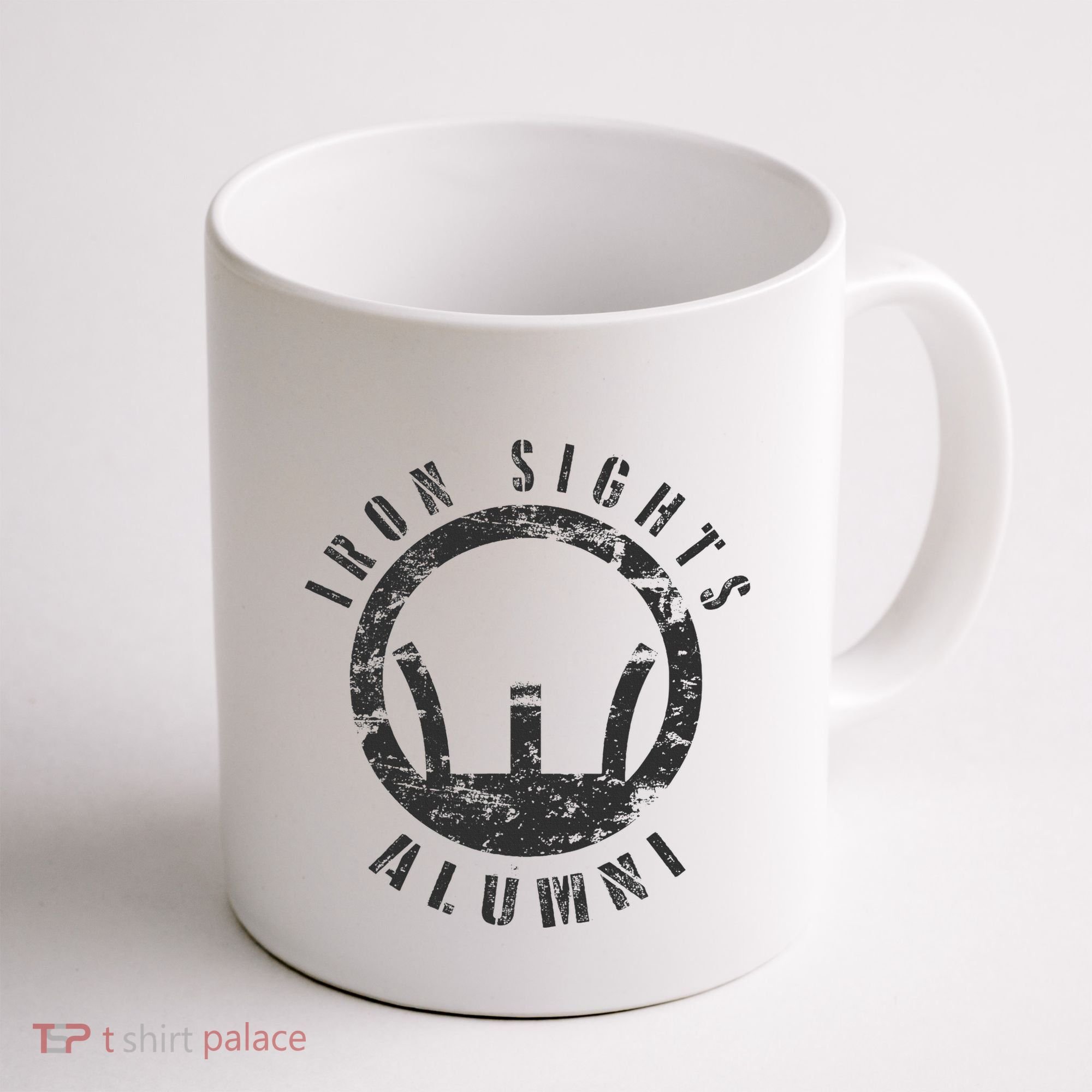 Iron Sights Alumni Boot Camp Shooting Marksmanship Veteran Coffee Mug