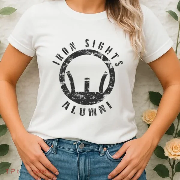 Iron Sights Alumni Boot Camp Shooting Marksmanship Veteran Women's T-Shirt