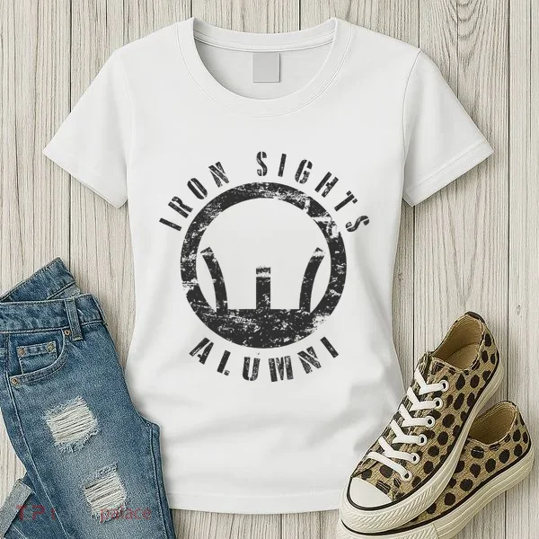 Iron Sights Alumni Boot Camp Shooting Marksmanship Veteran Women's T-Shirt