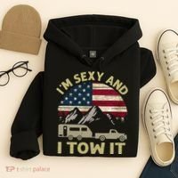 I'm Sexy And I Tow It Funny Caravan Camping RV Trailer Tee Hoodie thumb 4