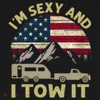 I'm Sexy And I Tow It Funny Caravan Camping RV Trailer Tee Women's Hoodie thumb 2