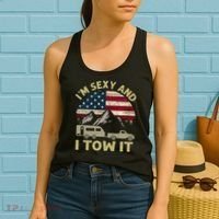 I'm Sexy And I Tow It Funny Caravan Camping RV Trailer Tee Women's Tank Top thumb 2