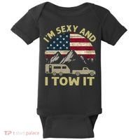 I'm Sexy And I Tow It Funny Caravan Camping RV Trailer Tee Baby Bodysuit thumb 0