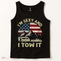 I'm Sexy And I Tow It Funny Caravan Camping RV Trailer Tee Tank Top thumb 2
