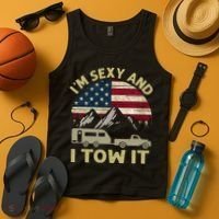 I'm Sexy And I Tow It Funny Caravan Camping RV Trailer Tee Tank Top thumb 4