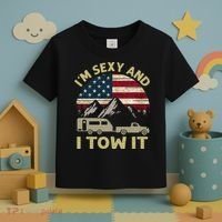 I'm Sexy And I Tow It Funny Caravan Camping RV Trailer Tee Toddler T-Shirt thumb 3