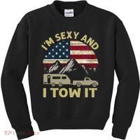 I'm Sexy And I Tow It Funny Caravan Camping RV Trailer Tee Kids Sweatshirt thumb 0