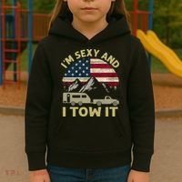 I'm Sexy And I Tow It Funny Caravan Camping RV Trailer Tee Kids Hoodie thumb 3