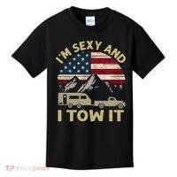 I'm Sexy And I Tow It Funny Caravan Camping RV Trailer Tee Kids T-Shirt thumb 0