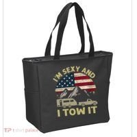 I'm Sexy And I Tow It Funny Caravan Camping RV Trailer Tee Tote Bag thumb 2
