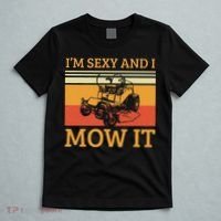 Im Sexy And I Mow It Lawn Mowing Vintage Retro T-Shirt thumb 5
