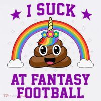 I Suck At Fantasy Football Loser Poop Unicorn Women's Tank Top thumb 5