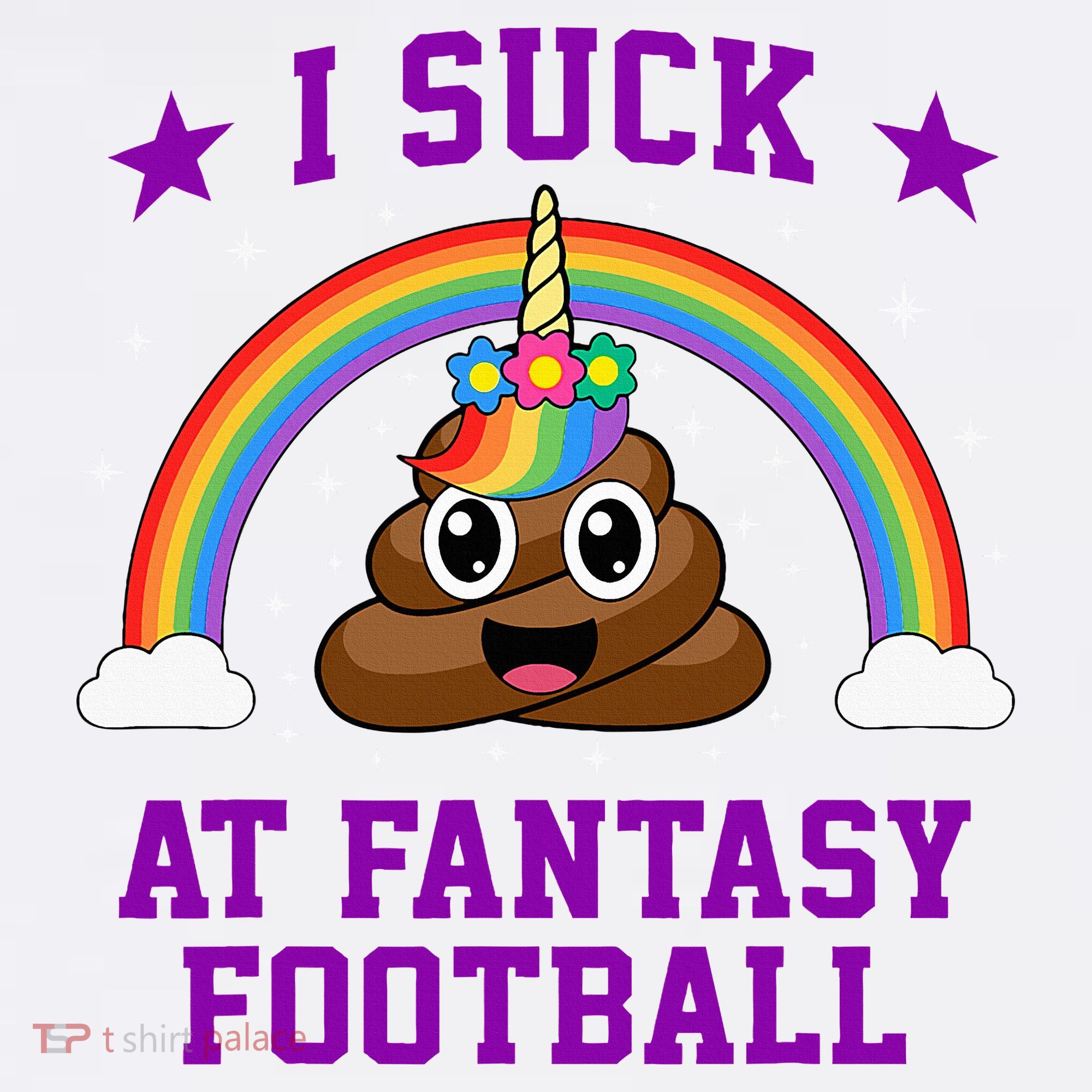 I Suck At Fantasy Football Loser Poop Unicorn Women's Tank Top