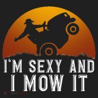 IM Sexy And I Mow It Lawnmower Lawn Mowing Gardener Golf Towel thumb 3