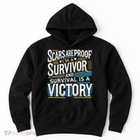 Inspirational Scars Are Proof IM A Survivor Surgery Hoodie thumb 0