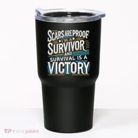 Inspirational Scars Are Proof IM A Survivor Surgery Tumbler thumb 0