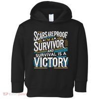 Inspirational Scars Are Proof IM A Survivor Surgery Toddler Hoodie thumb 0