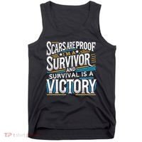 Inspirational Scars Are Proof IM A Survivor Surgery Tank Top thumb 0