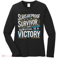 Inspirational Scars Are Proof IM A Survivor Surgery Women's Long Sleeve Shirt thumb 0