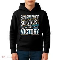 Inspirational Scars Are Proof IM A Survivor Surgery Kids Hoodie thumb 4