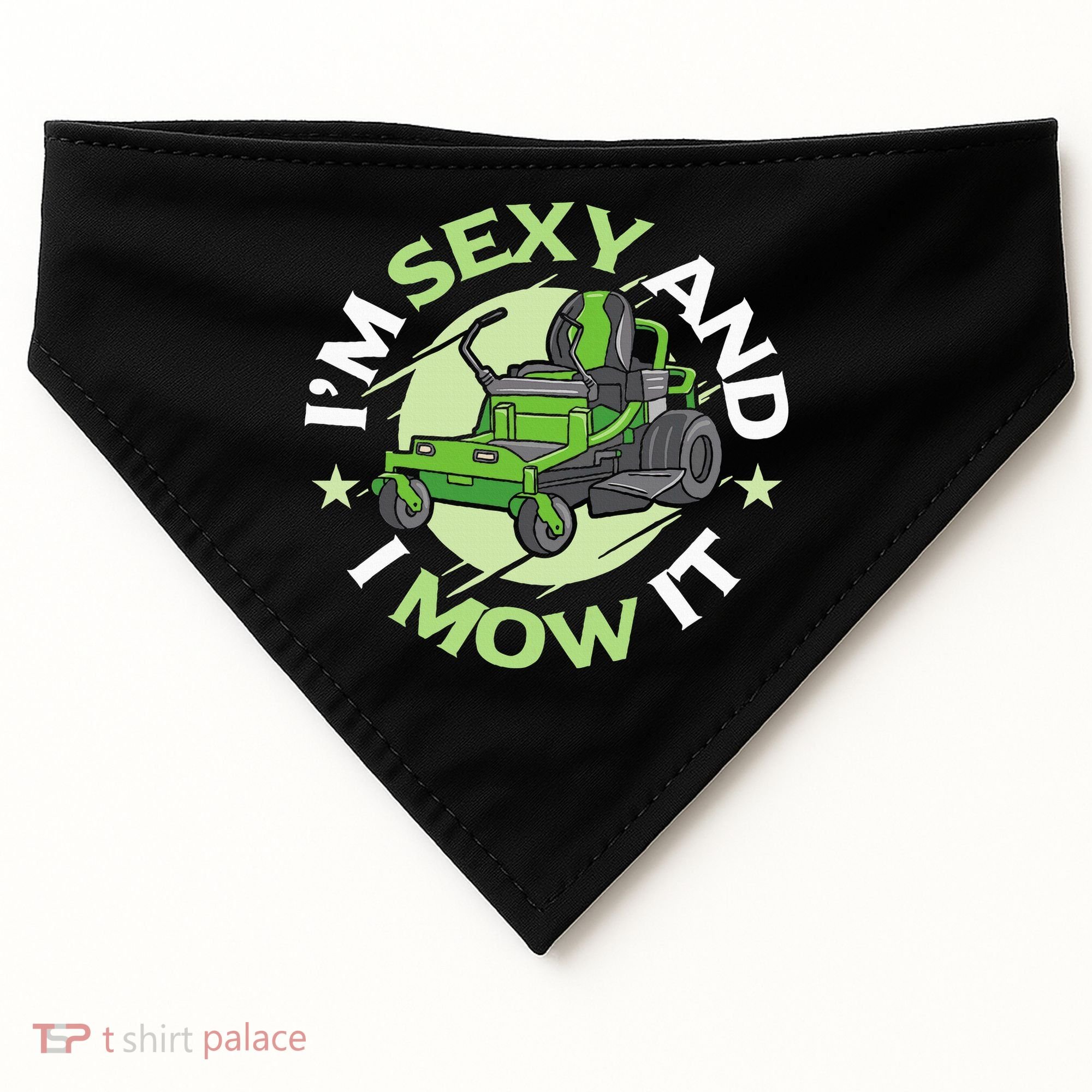 IM Sexy And I Mow It Funny Lawn Mowing Service USA-Made Doggie Bandana