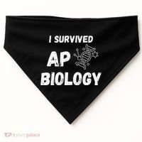 I Survived Ap Biology Ap Bio Exam USA-Made Doggie Bandana thumb 0